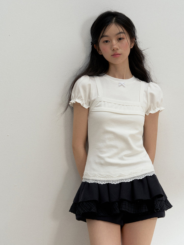 Black and White 3D A-Line Skirt
