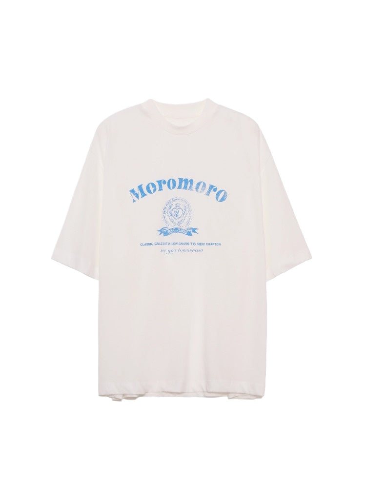 Sun Protection Linen Heart Print Loose Fit Short Sleeve