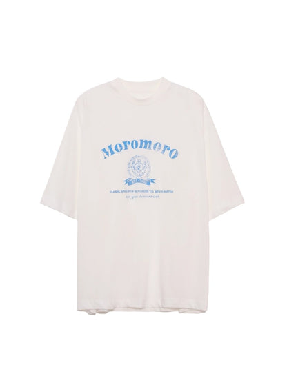 Sun Protection Linen Heart Print Loose Fit Short Sleeve