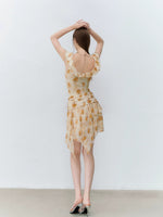 Floral Ruffle Waist Dress