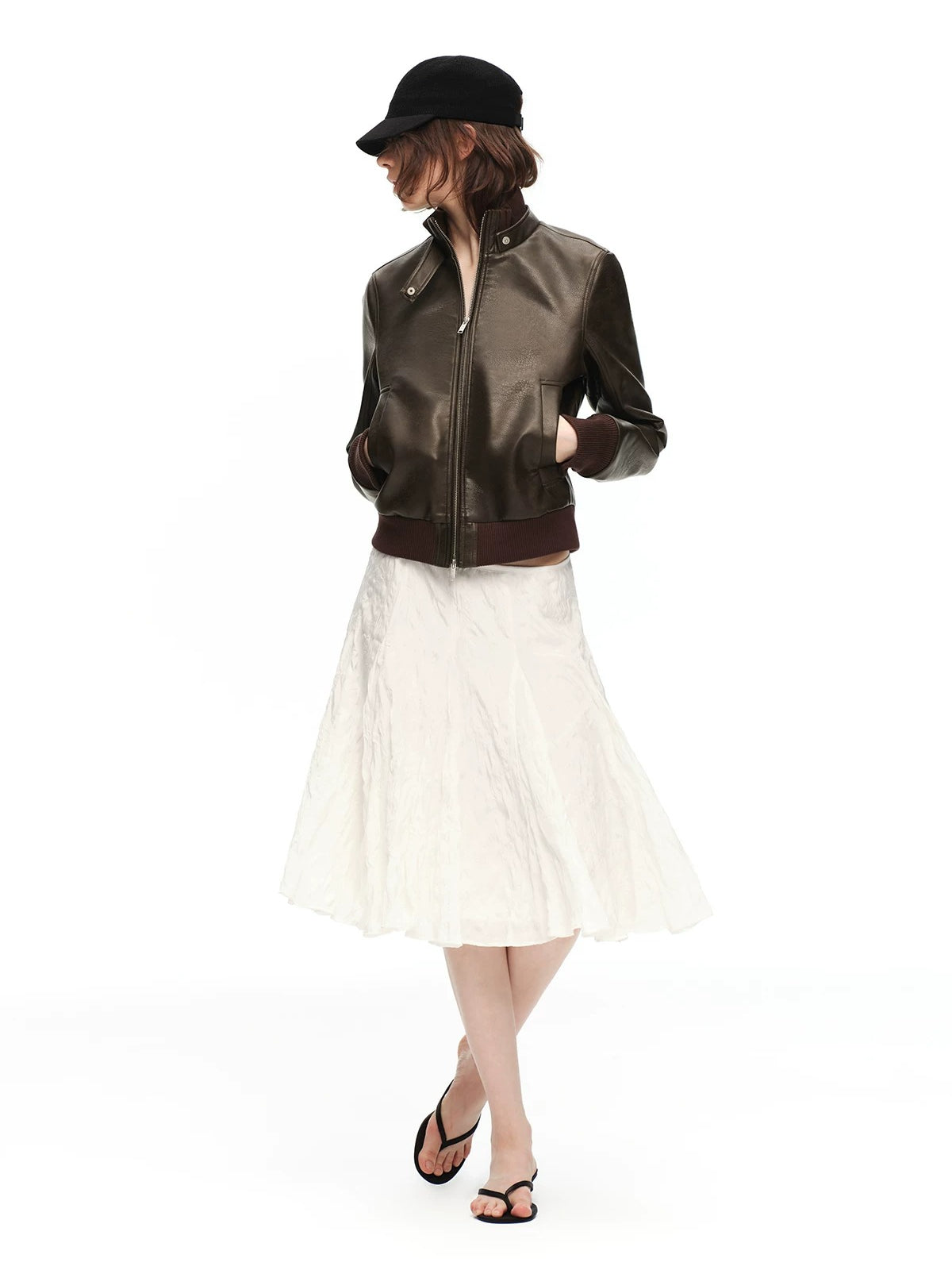Matte PU Biker Jacket