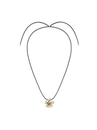 Metal Floral Rope Choker