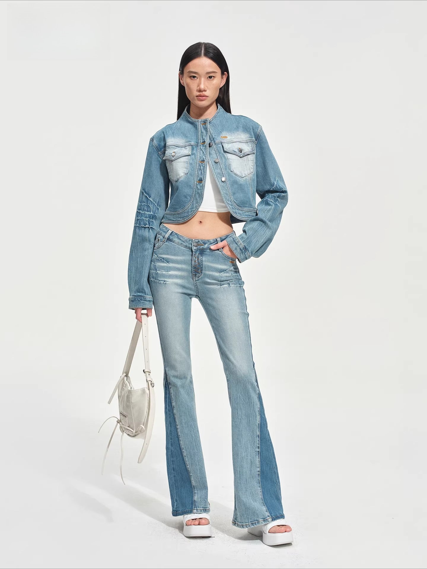 Equestrian Washed Flared Jeans