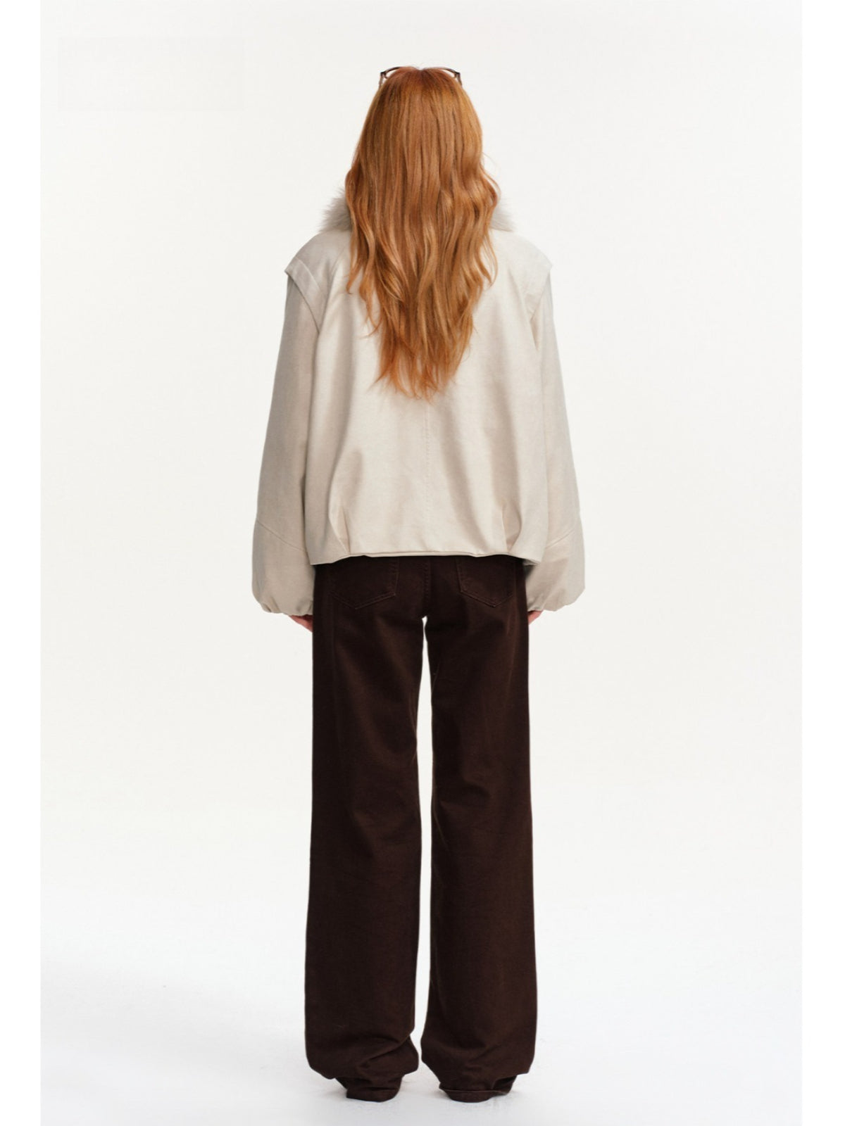 Fox Fur Loose Cropped Thick Coat