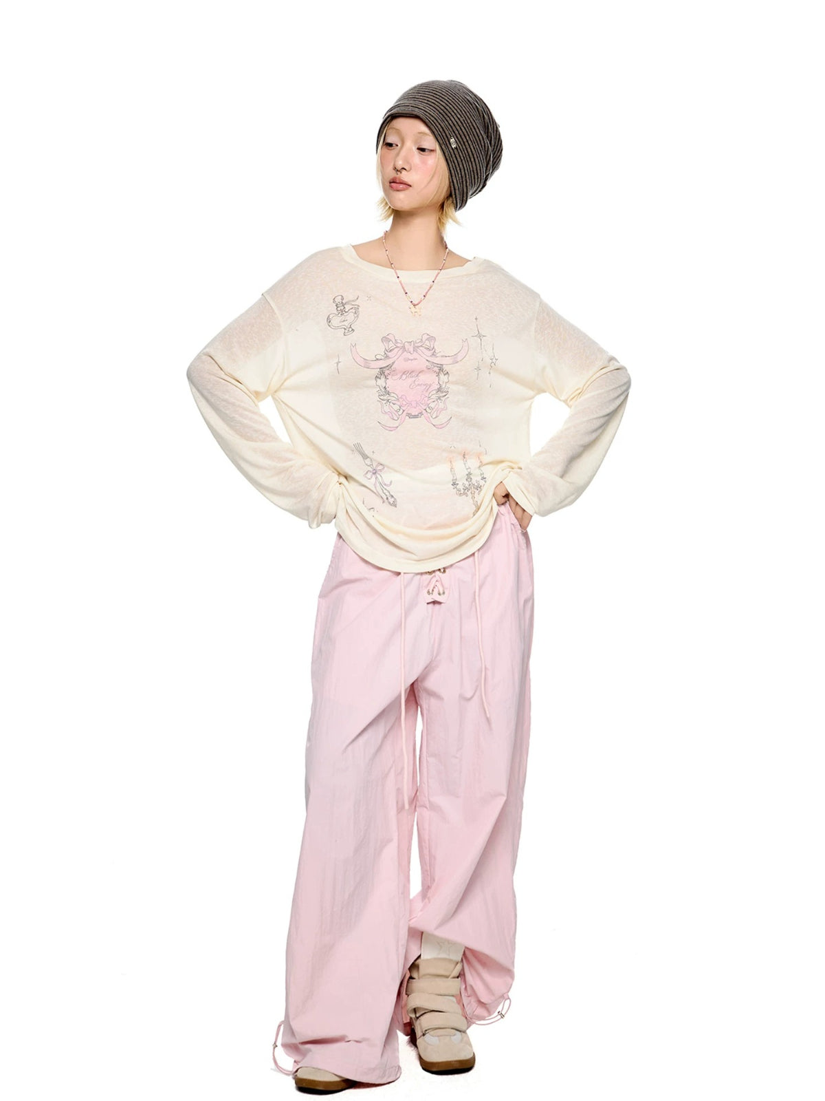 Ruched Wide Leg Pants
