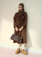 Wool Double-Faced Shawl Coat