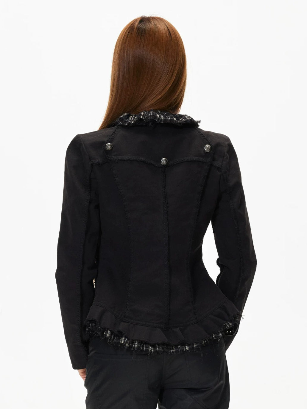 Frayed Cropped Jacket
