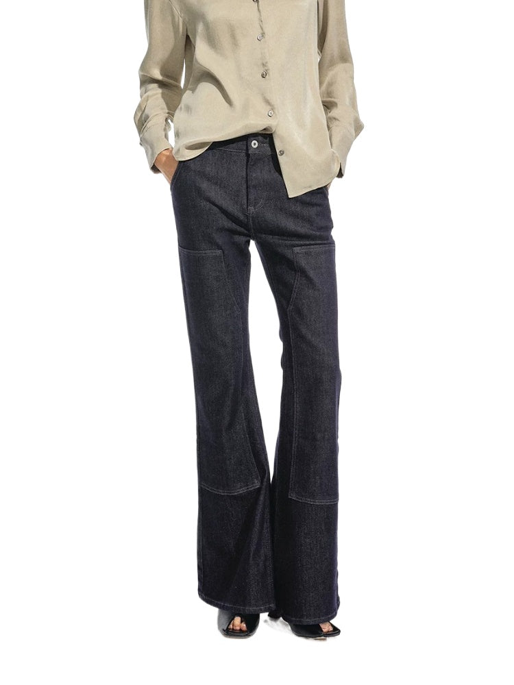 Raw Denim Flare Jeans
