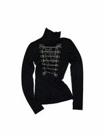 Napoleon Gold Foil Mock Neck Vest