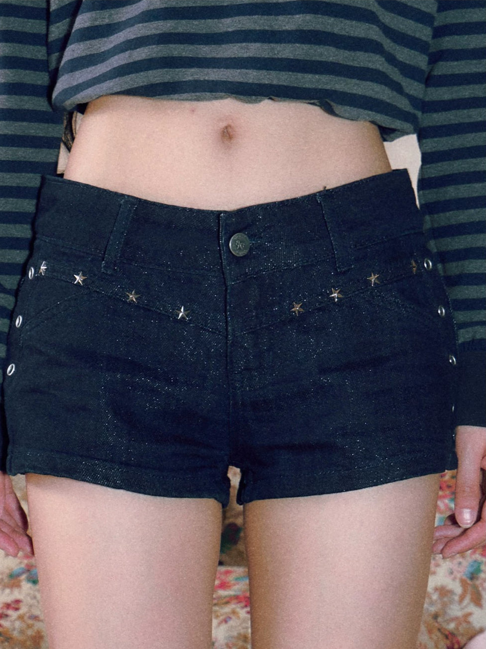 Star Stud Low-Rise Shorts