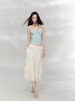 Waffle Cargo Cropped Pants