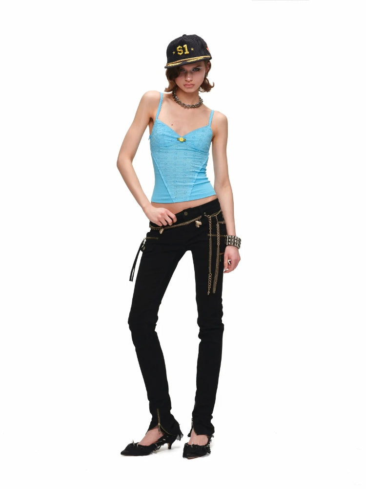 Rose Jacquard V-Neck Camisole