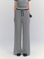 Contrast Trim Pants Set