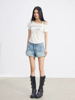 Butterfly Off-Shoulder Tee
