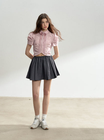 Puff Sleeve Striped Shirt