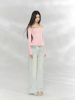 Washed Gray Straight Jeans