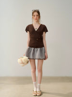 Bow Trim Tee Set