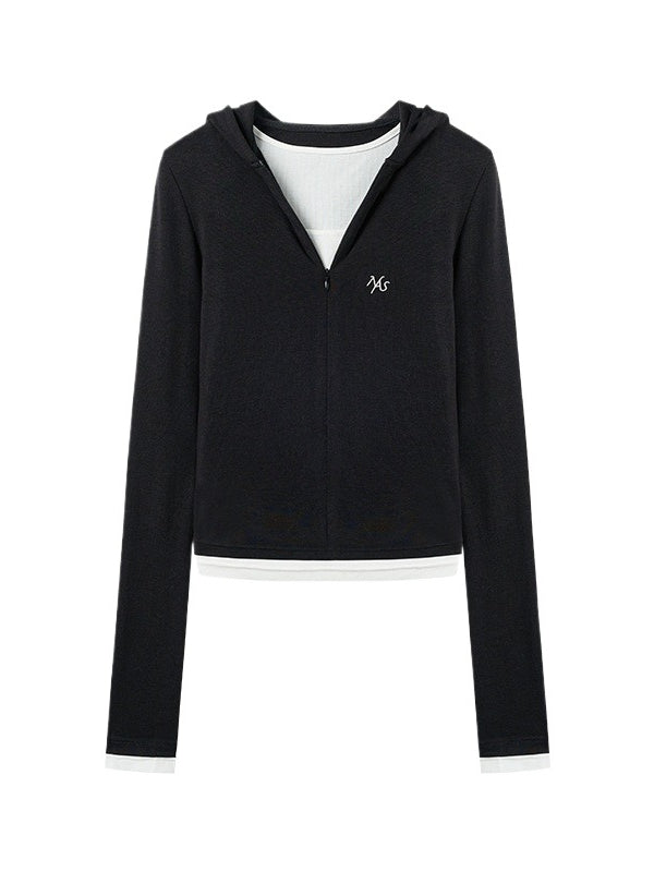 Tencel Wool Layered Long-Sleeve Tee