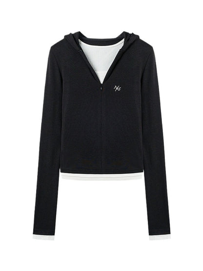 Tencel Wool Layered Long-Sleeve Tee