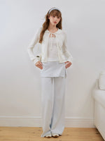 Flower Lace Knit Cardigan Sweater