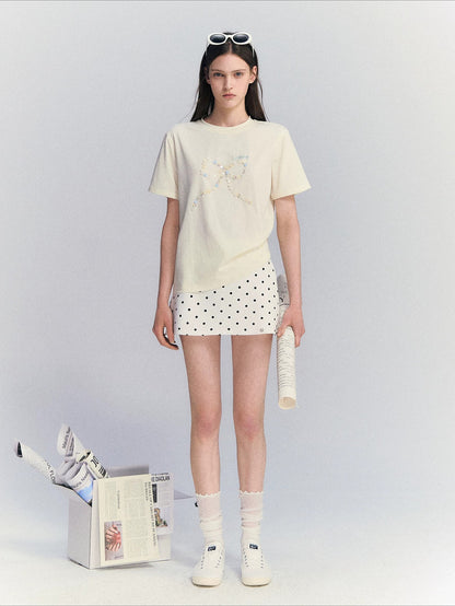 Bow Embroidery T-shirt