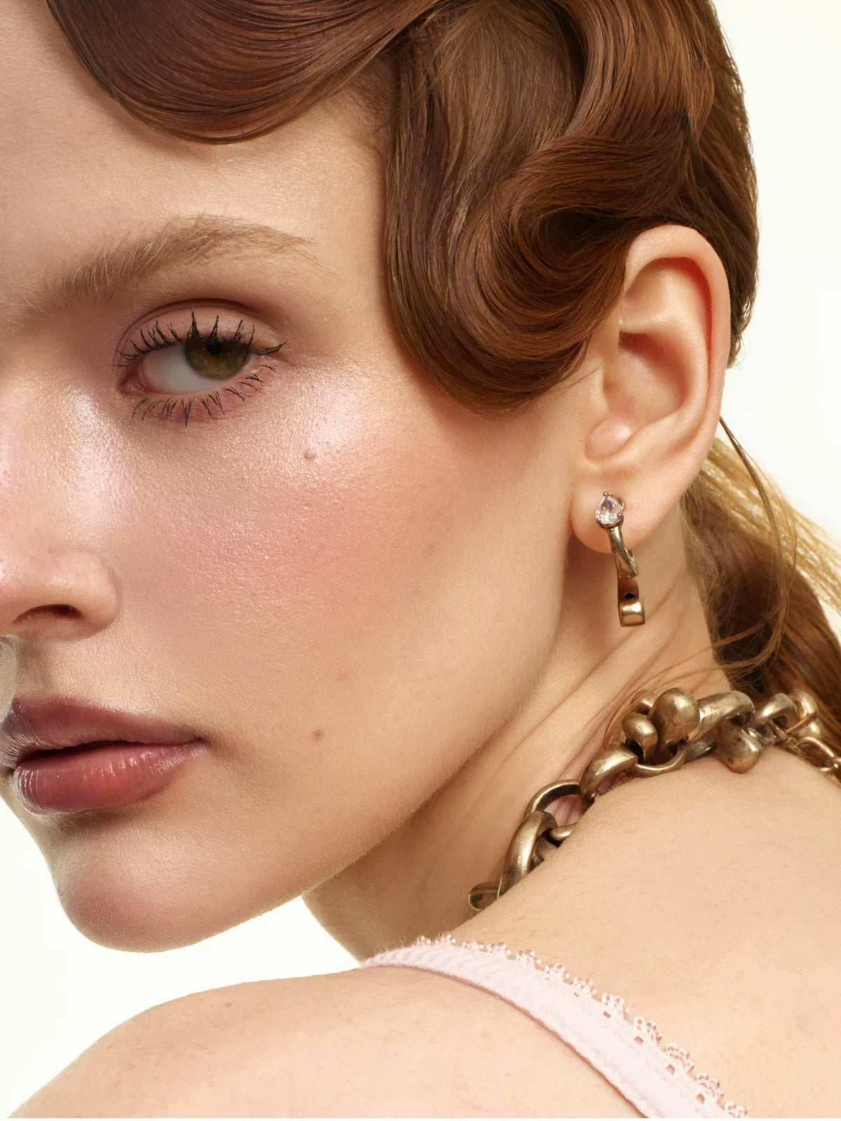 Vintage Gold &amp; Silver Zircon Earrings