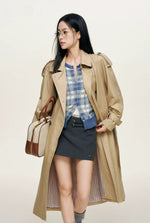 Epaulet Double-Breasted Trench