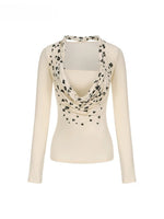 Leopard Twist Cowl Top