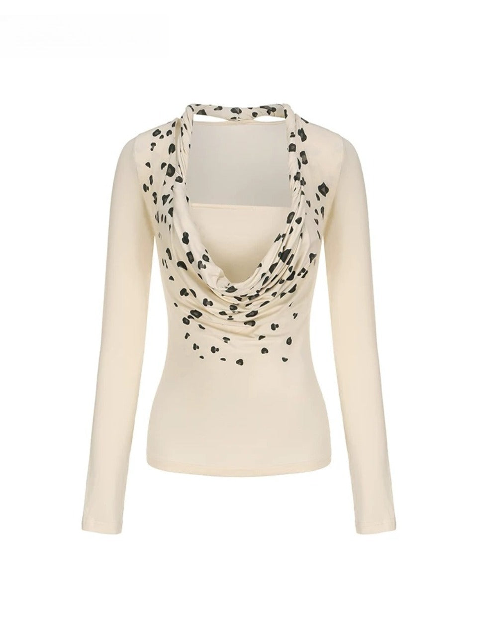 Leopard Twist Cowl Top