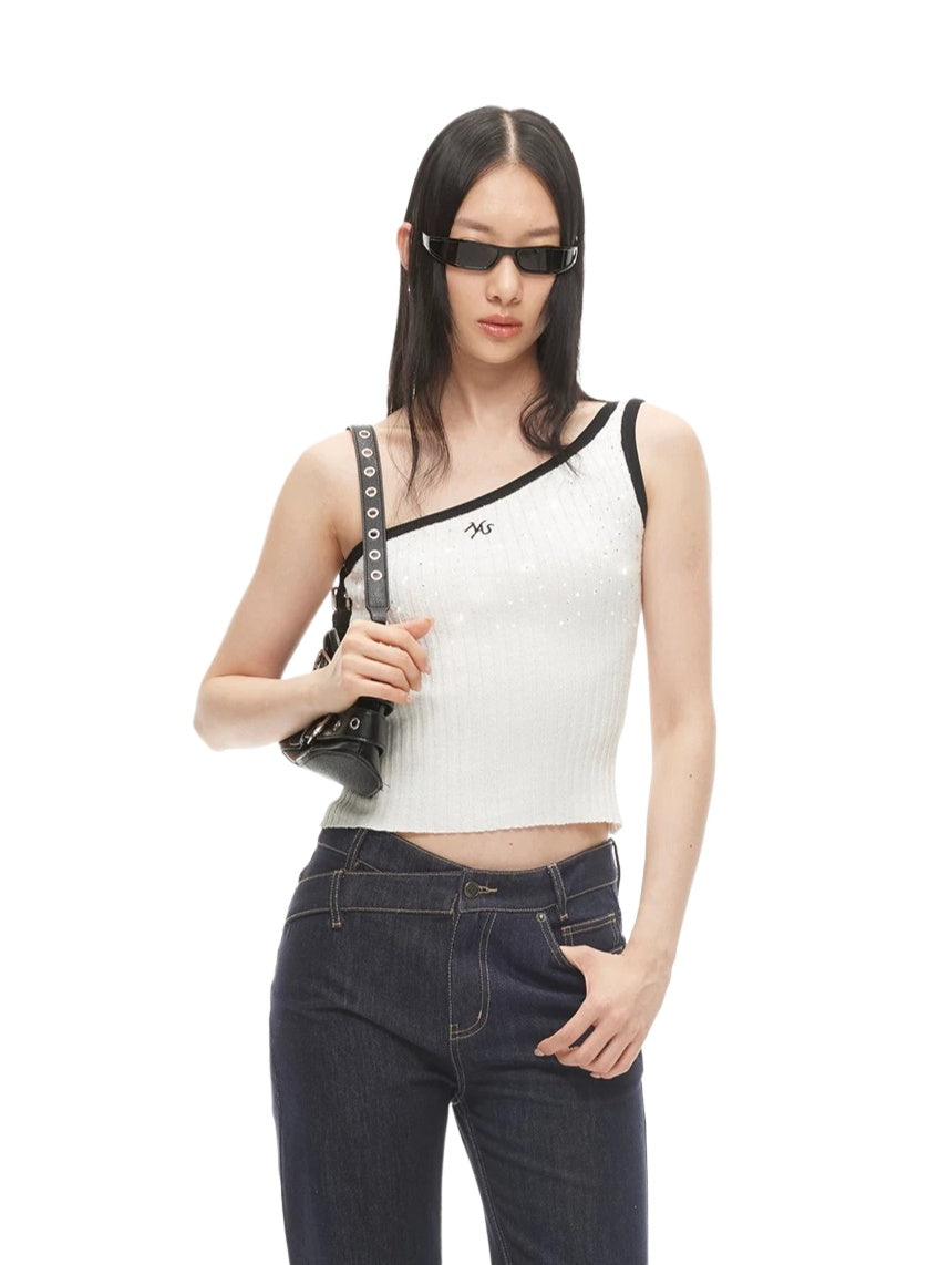 Starlight Ribbed Asymmetric Tank
