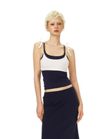 Two-Tone Layered Strap Tank Set