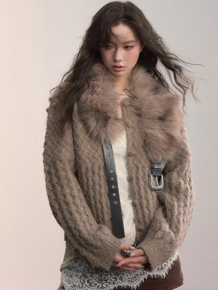 Faux Fur Shoulder Wrap / Vest / Belt