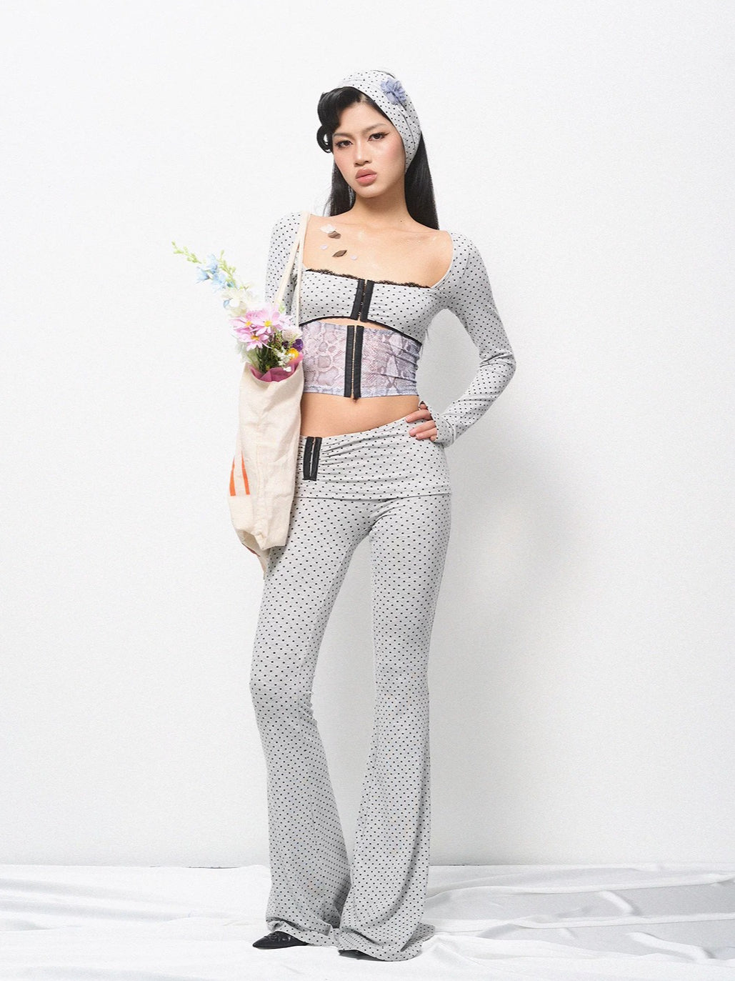 Plaid Polka Dot Set