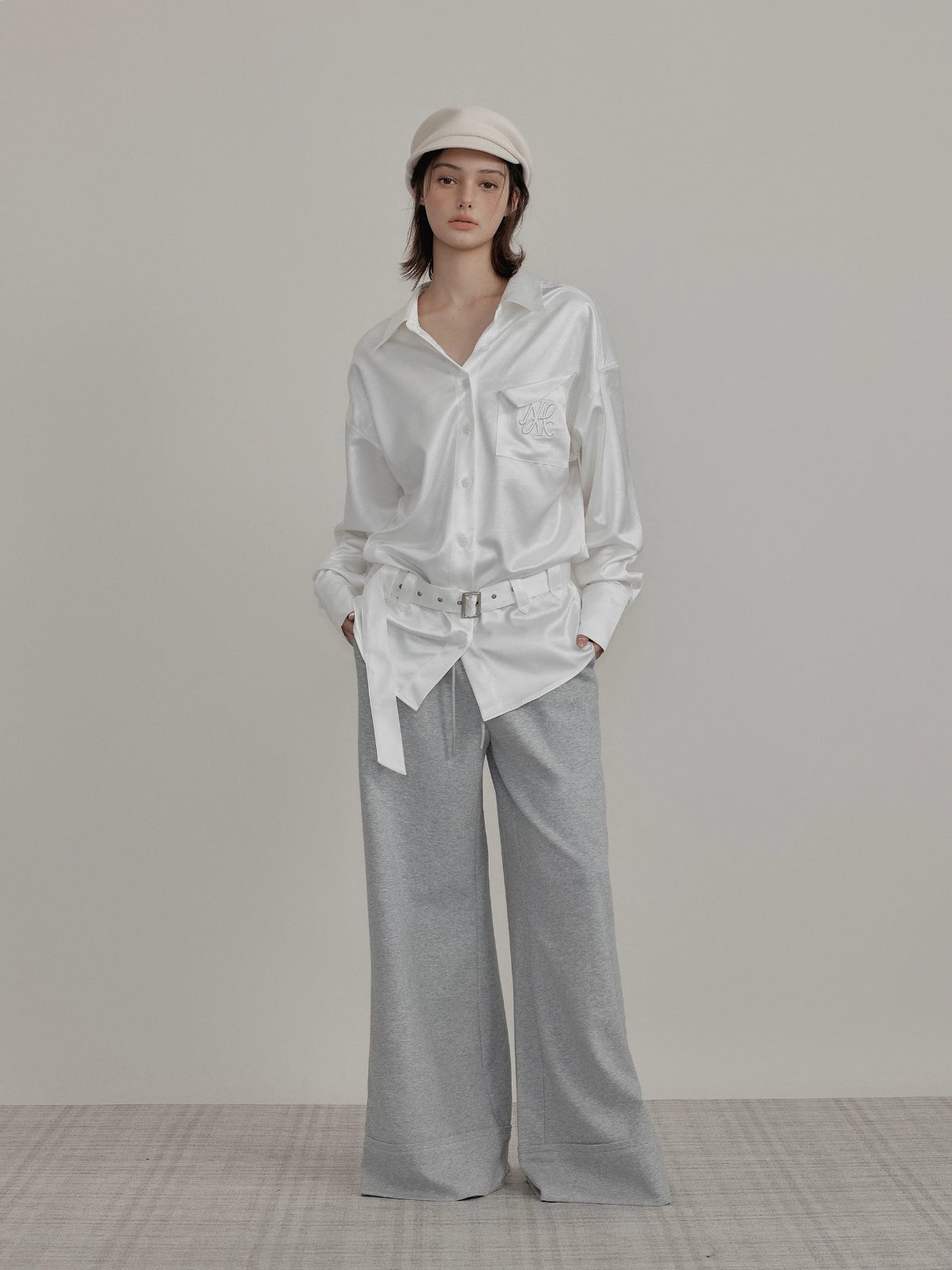 Gray Straight Sweatpants