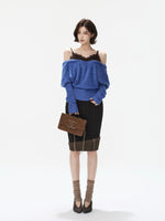 Lace Camisole Layered Fuzzy Knit Sweater