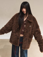 Vintage Faux Fur Toggle Coat