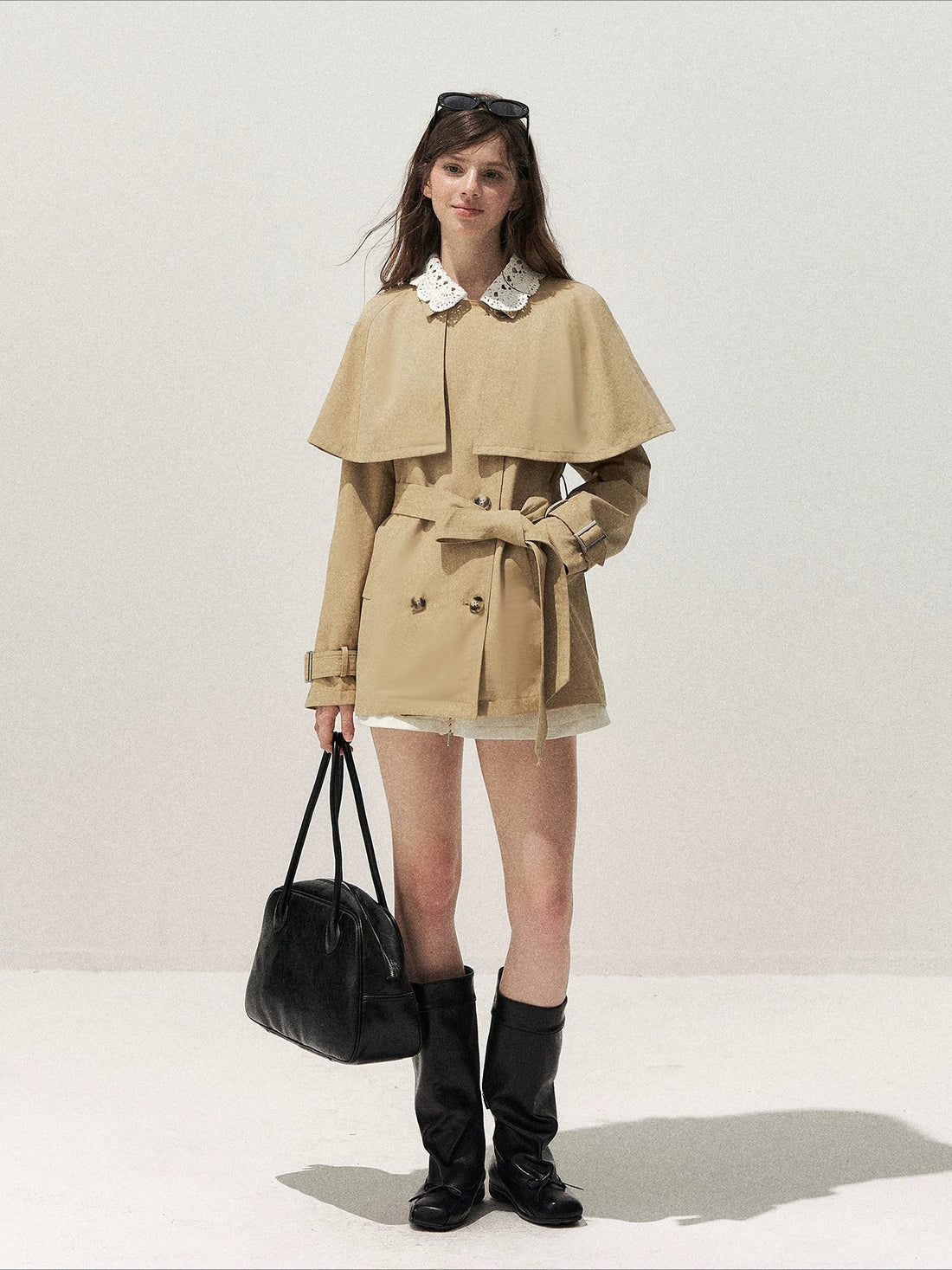 Detachable Cape Trench Coat