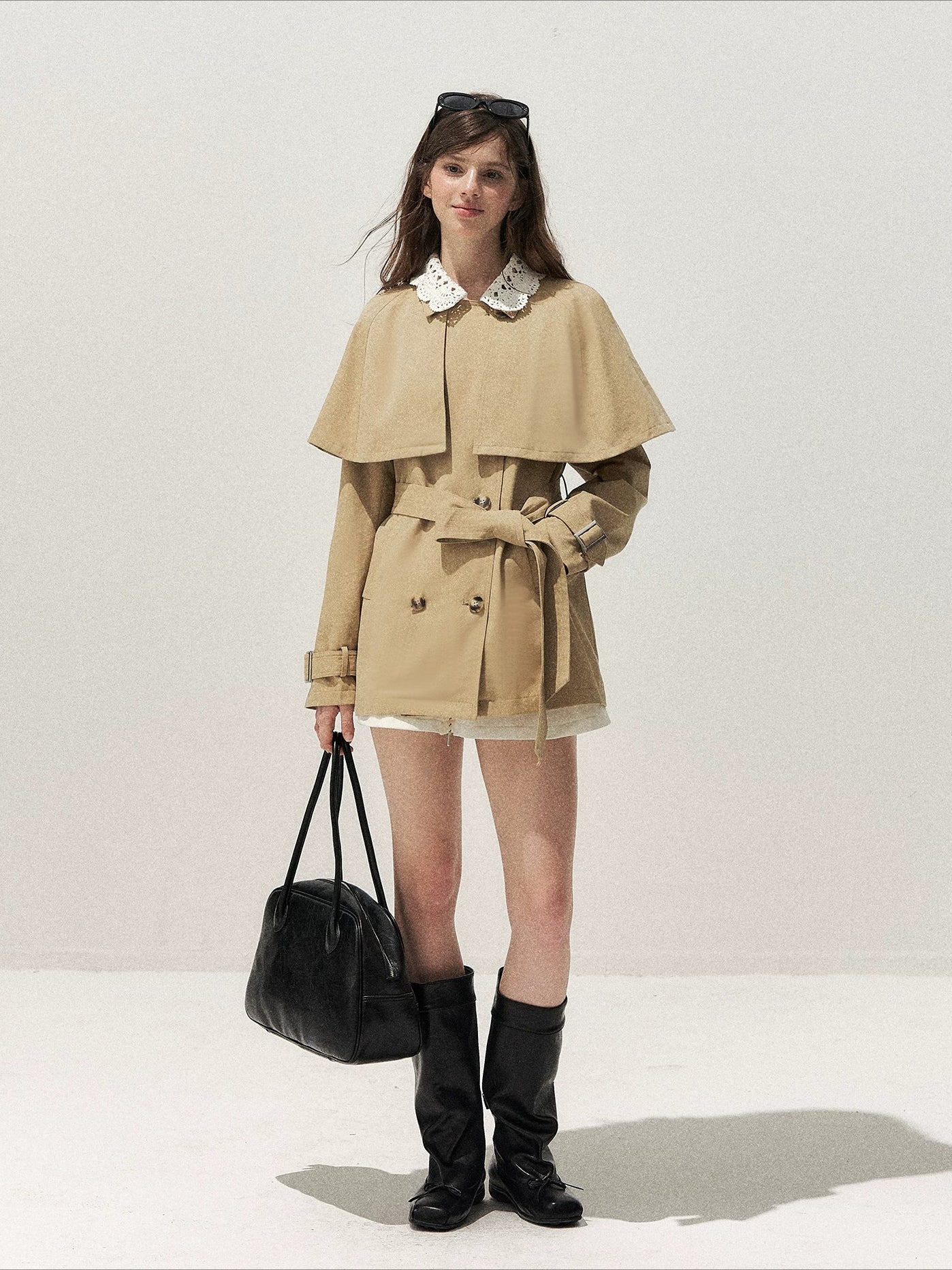 Detachable Cape Trench Coat