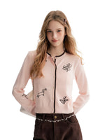 Layered Embroidered Cardigan