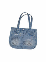 Graffiti Denim Tote Bag