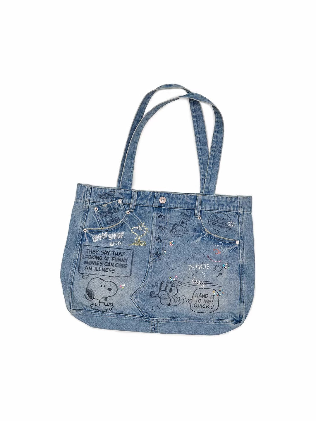 Graffiti Denim Tote Bag