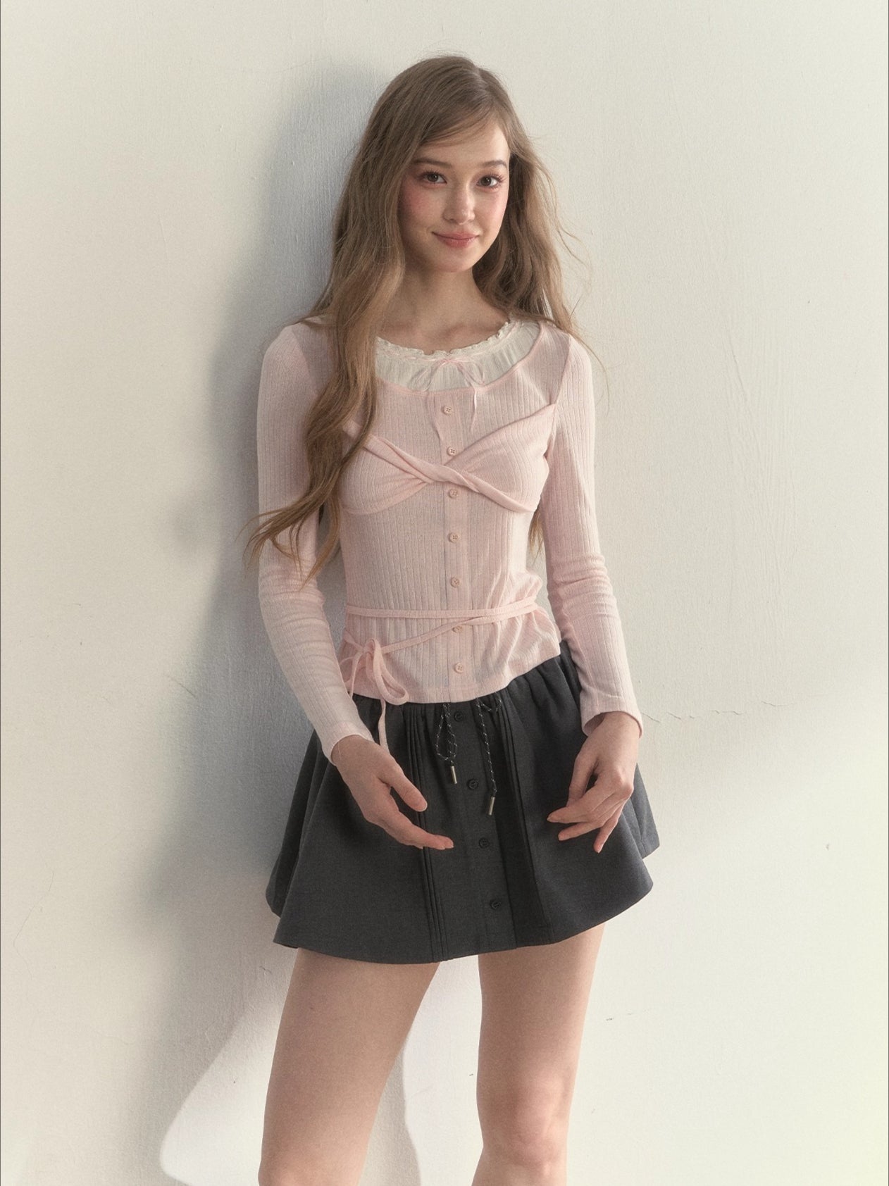 Bowknot Knit T-Shirt