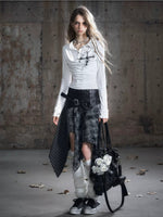 Checked Ruffle Blouse