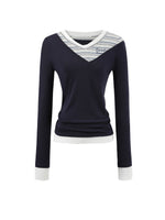 V-neck Layered Slim Tee