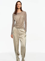 Ruched Lyocell Top