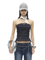 Wander Denim Tube Top
