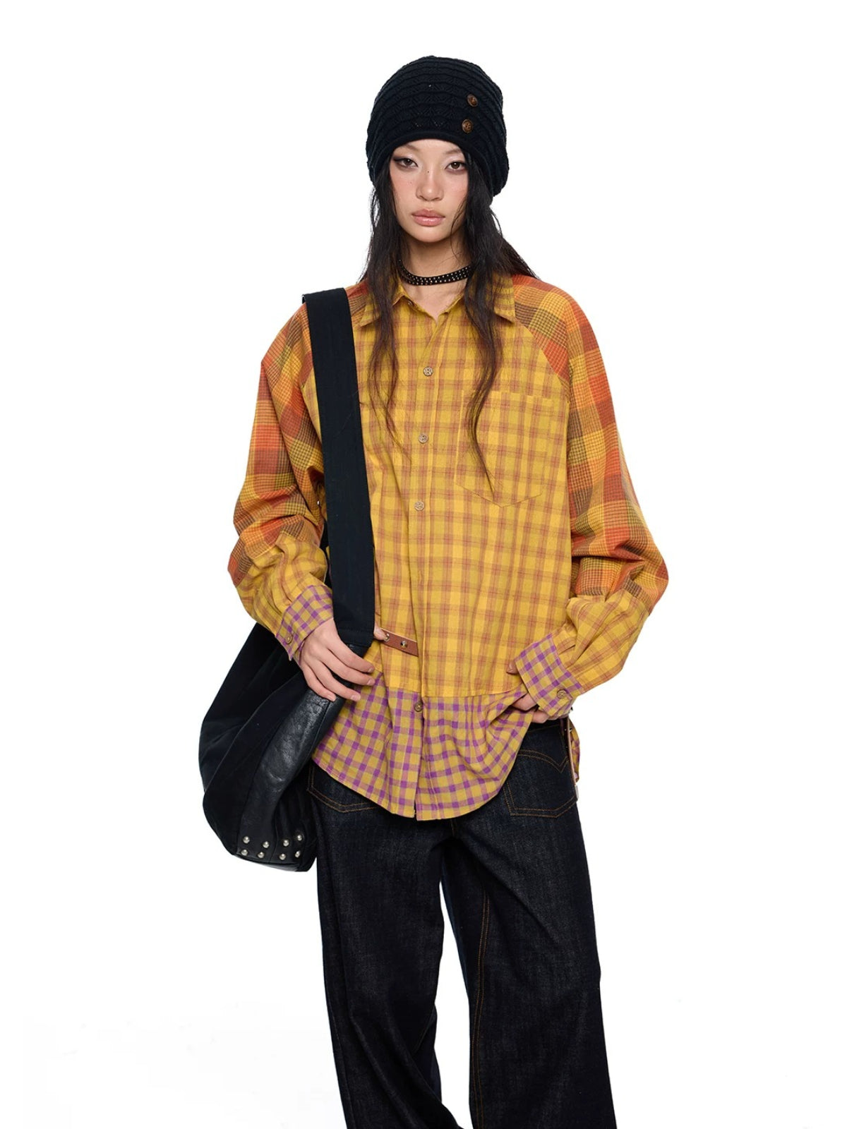 Dopamine Plaid Oversized Shirt