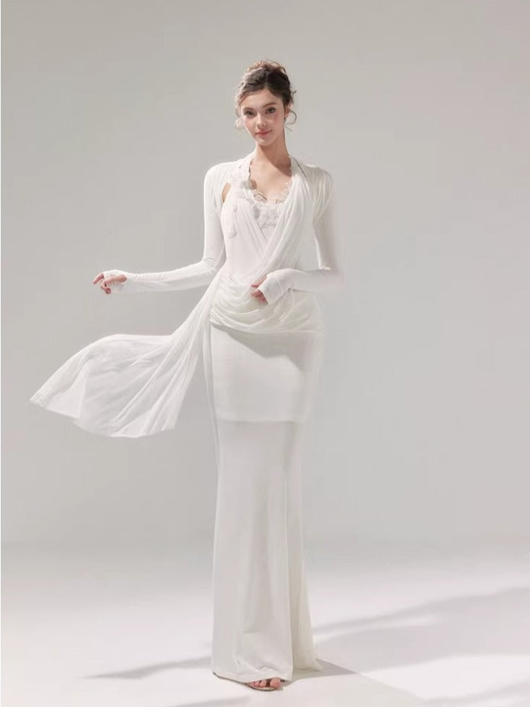 Draped Knit Mesh Set