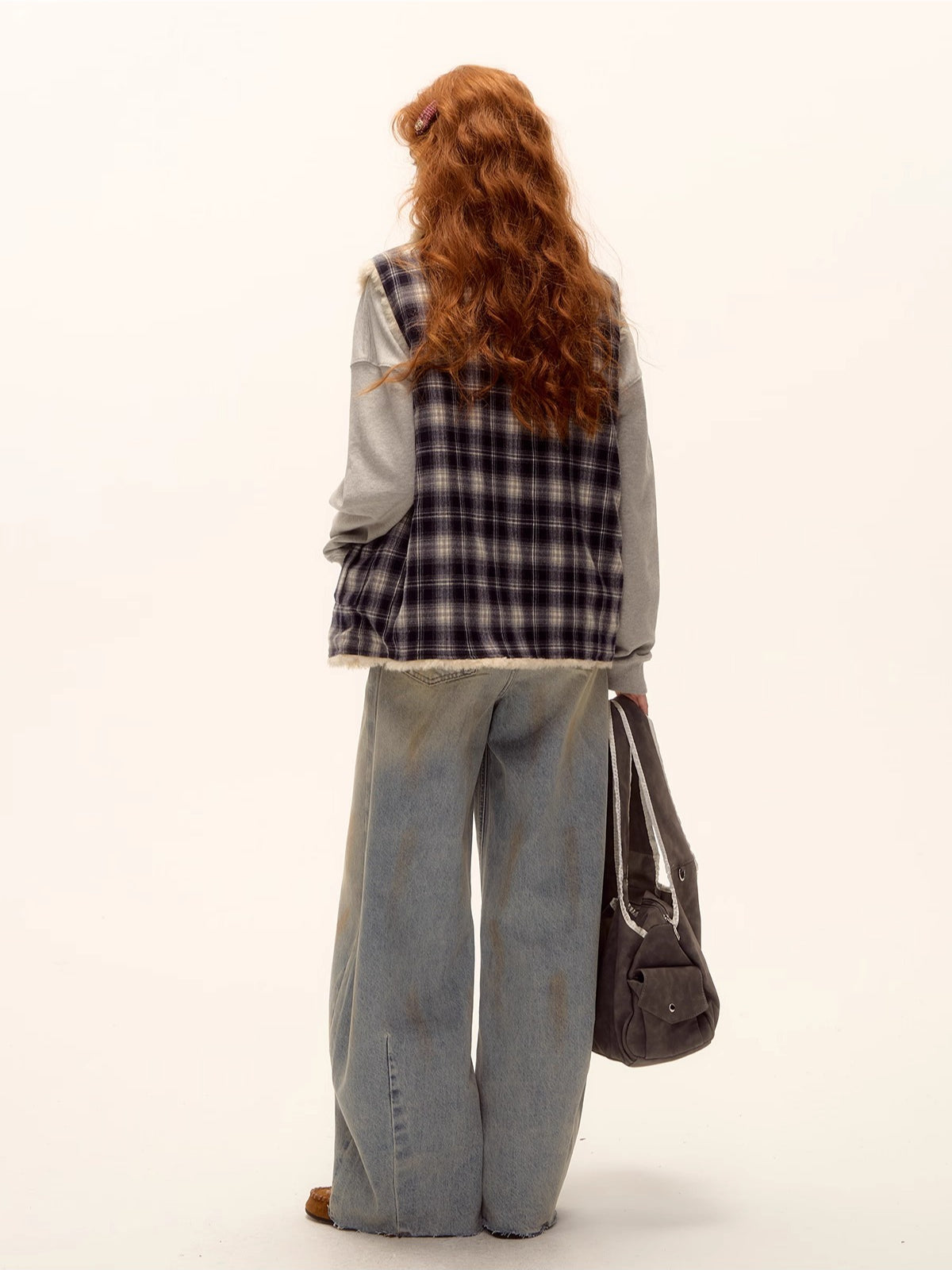 Reversible Check Fleece Vest