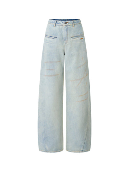 Loose Straight-Leg Denim Pants